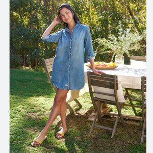 Frank & Eileen Famous Denim MARY Classic Shirtdress Size: L VINTAGE WASH